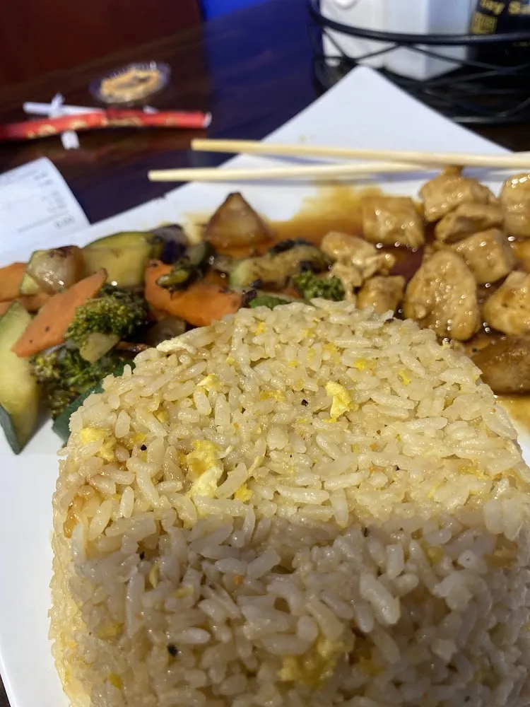 Hibachi Chicken Fried Rice & Veggies